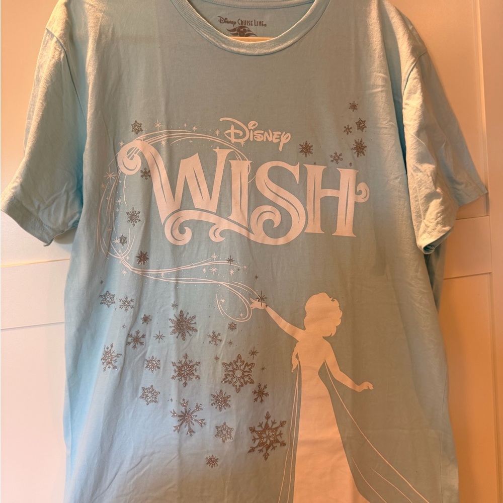 RARE DCL Wish Inaugural Frozen Shirt in Arendelle Aqua